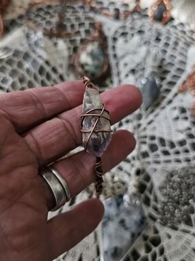 Handcrafted Copper Wire Wrapped AMETHYST Bracelet